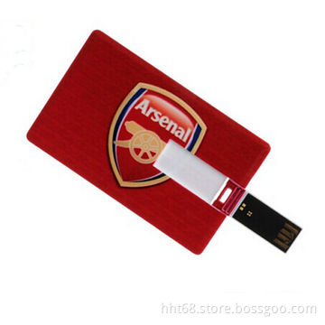 Full-capacity Card USB Flash Drive, Made of Green ABS Plastic, Customized Logo Printed, Files Loaded